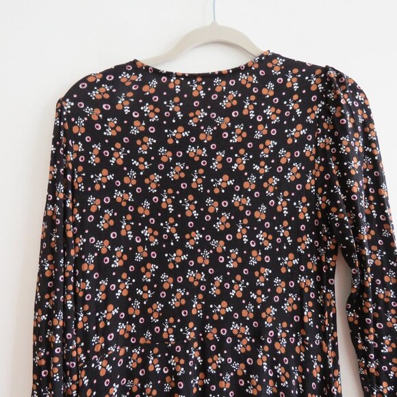 BODEN Crew Neck Jersey Midi Dress in Ditsy Dotty Floral Fall Cottagecore US 4P - Picture 14 of 15